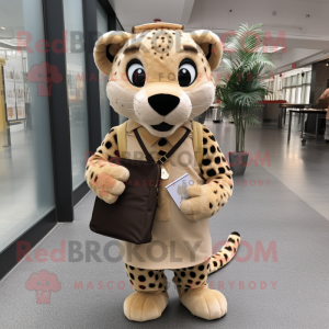 Beige Cheetah mascotte...