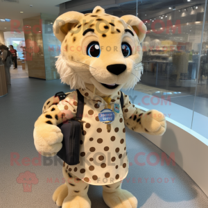 Beige Cheetah mascotte...