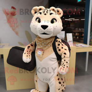 Beige Cheetah mascotte...