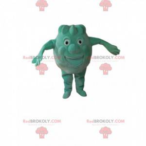 Kleine ronde en grappige groene monstermascotte - Redbrokoly.com