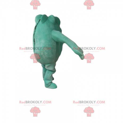 Mascotte de petit monstre vert rond et rigolo - Redbrokoly.com