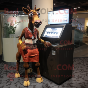 Rust Okapi mascotte kostuum...