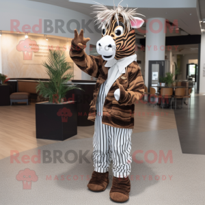 Brauner Zebra Maskottchen...