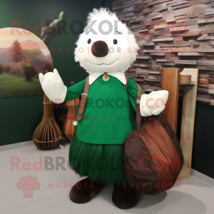Skovgrøn sækkepibe maskot...