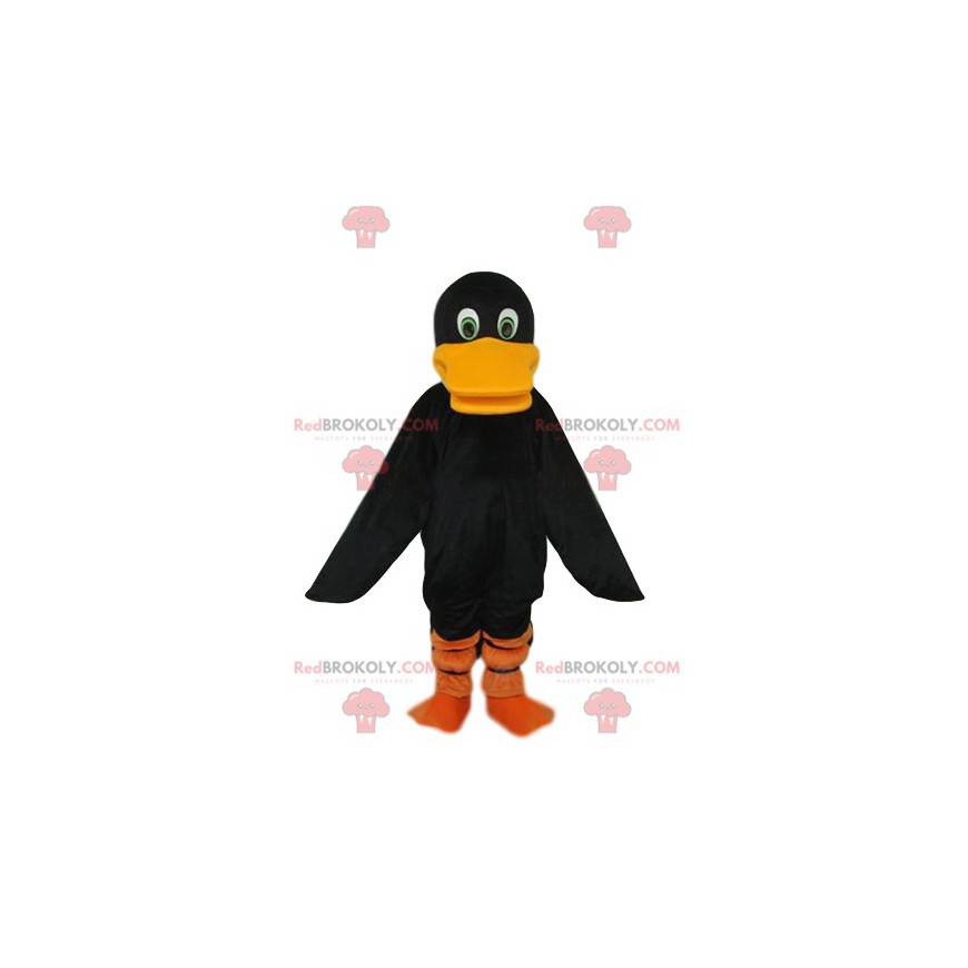 Mascota del pato negro con un gran pico naranja - Redbrokoly.com