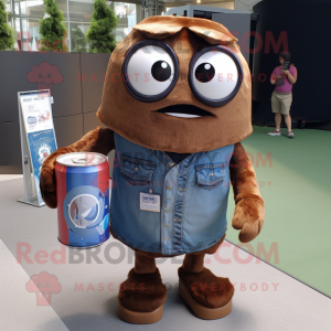 Brown Soda Can maskot...