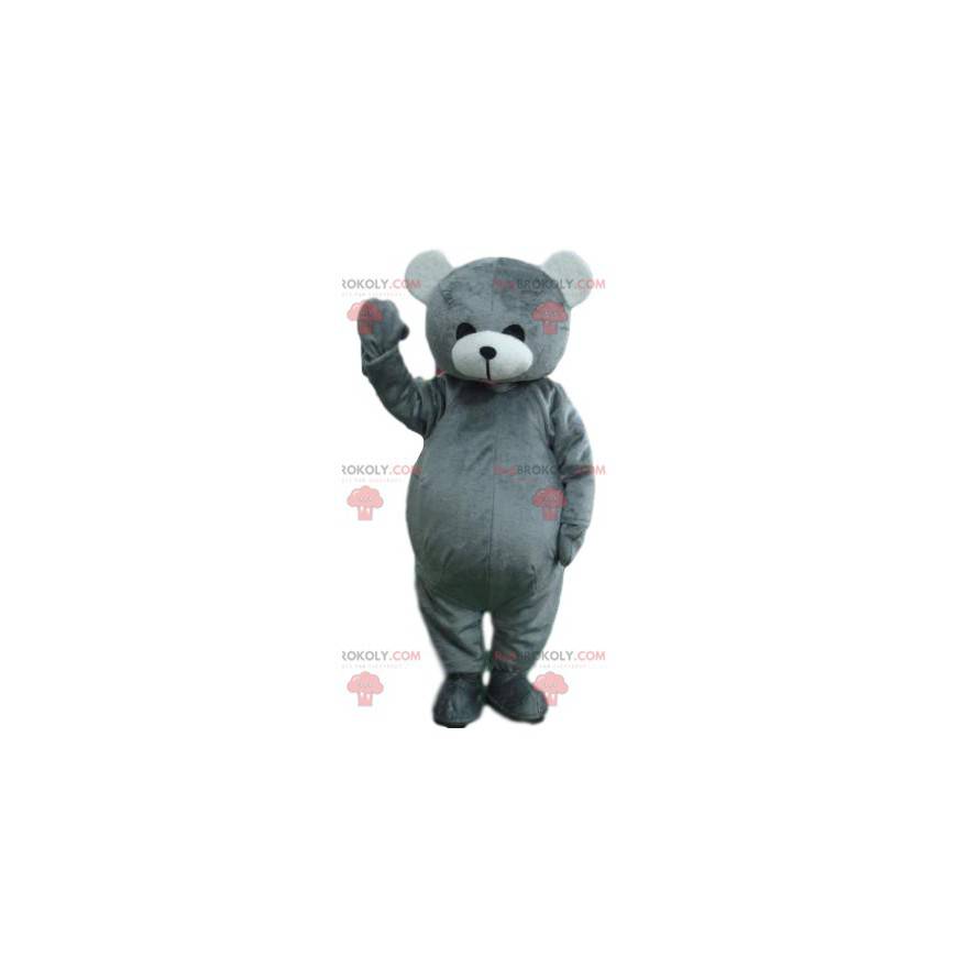 Grå bjørnemaskot rørende. Bamse kostume - Redbrokoly.com Grå bjørnemaskot rørende. Bamse kostume - Redbrokoly.com