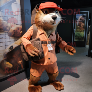 Rust Otter mascotte kostuum...