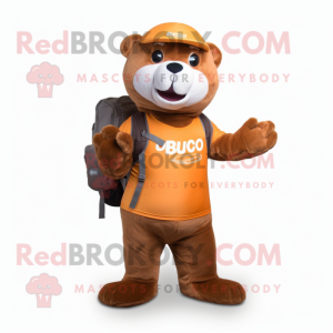 Rust Otter mascotte kostuum...