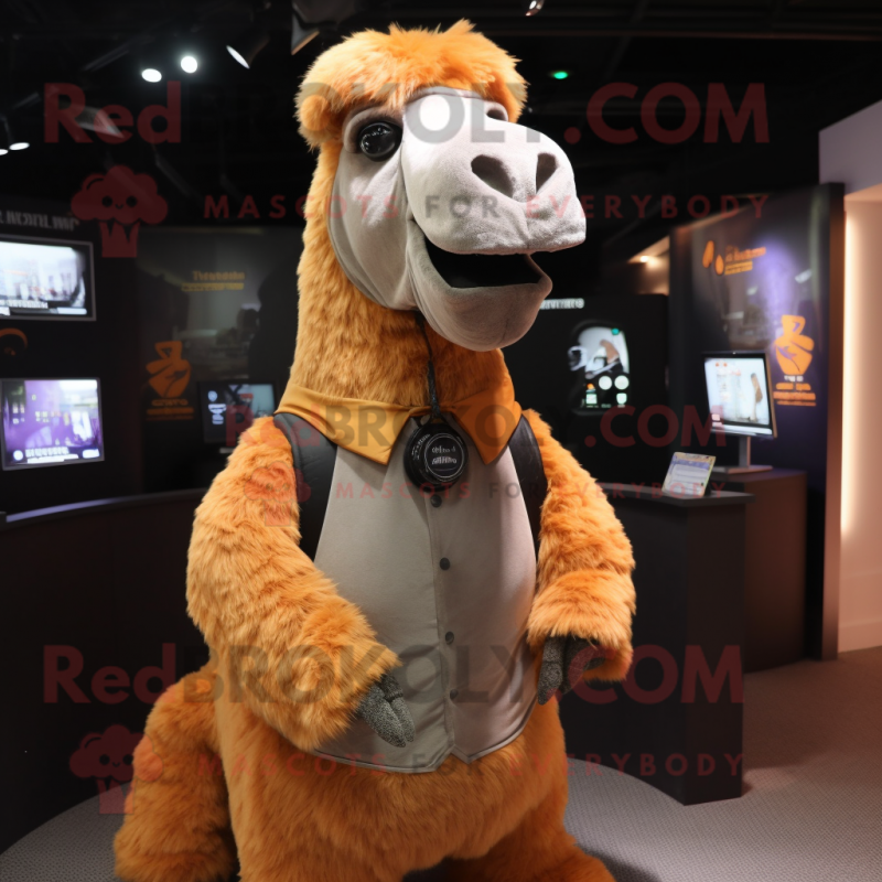 nan Camel mascot costume character dressed with a Tank Top and Tie pins