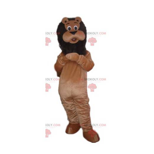 Meget stolt brun løve maskot med en smuk manke - Redbrokoly.com