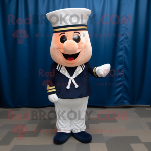 Navy Ice Cream Cone maskot...