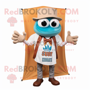 Rust Clam Chowder mascot costume character dressed with a T-Shirt and Ties