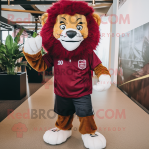 Maroon Lion mascotte...