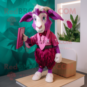 Magenta Goat mascotte...