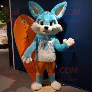 Turquoise Fox mascotte...