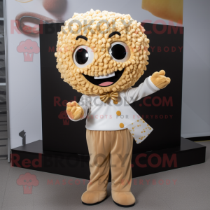 Tan Pop Corn maskot kostym...