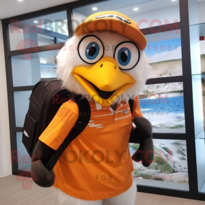 Orange Bald Eagle mascotte...