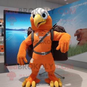 Orange Bald Eagle maskot...