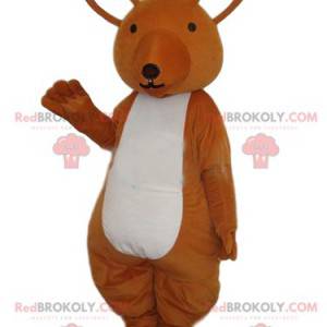 Brown kangaroo mascot. Kangaroo costume - Redbrokoly.com