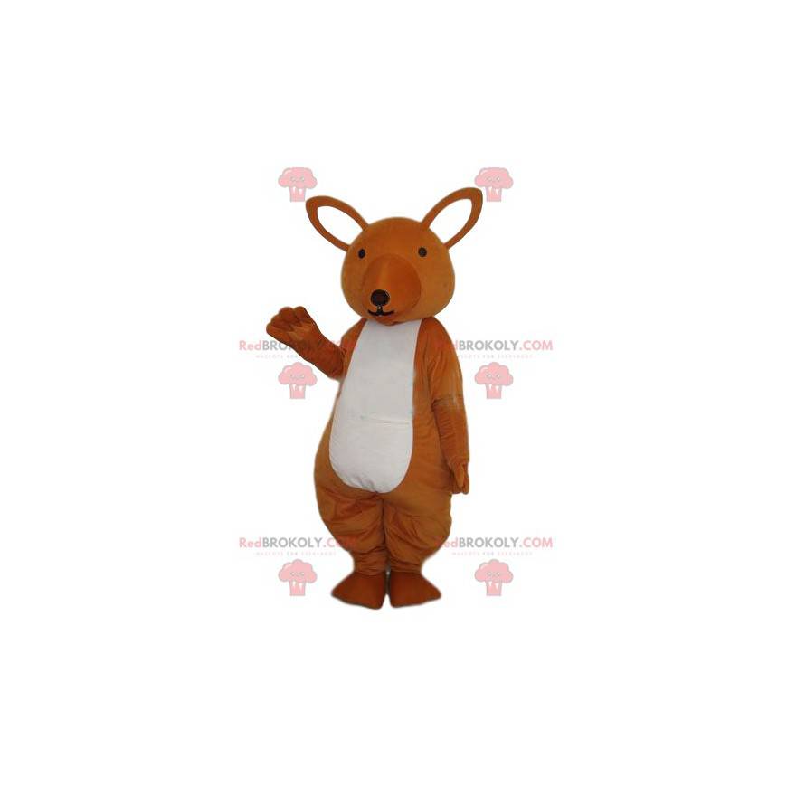 Mascotte de kangourou marron. Costume de kangourou -