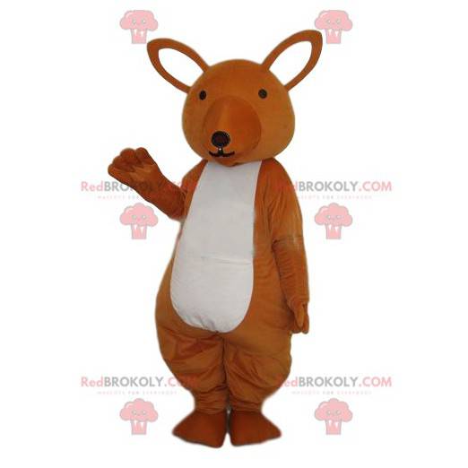 Mascotte de kangourou marron. Costume de kangourou -