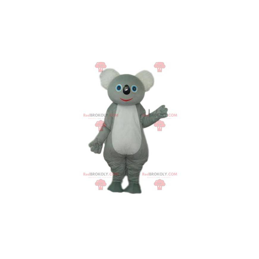 Mascotte koala grigio e bianco. Costume da Koala -