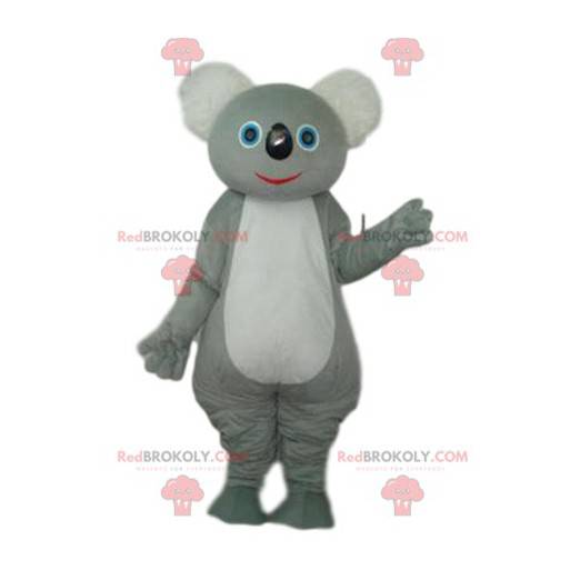 Mascotte koala grigio e bianco. Costume da Koala -