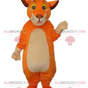Grappige leeuw mascotte met een trekje - Redbrokoly.com