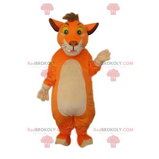 Funny lion mascot with a puff - Redbrokoly.com