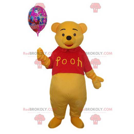 Mascotte de Winnie L'Ourson avec un ballon - Redbrokoly.com