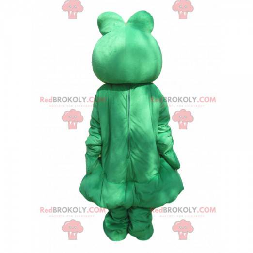 Mascotte de grenouille verte et blanche - Redbrokoly.com