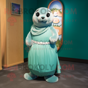 Teal Seal mascotte kostuum...