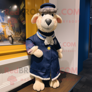 Navy Sheep mascotte kostuum...