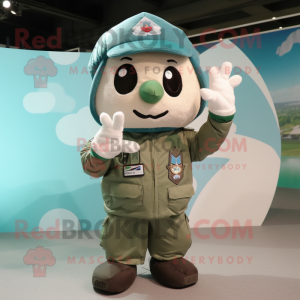 nan Air Force Soldier mascot costume character dressed with a Tank Top and Beanies
