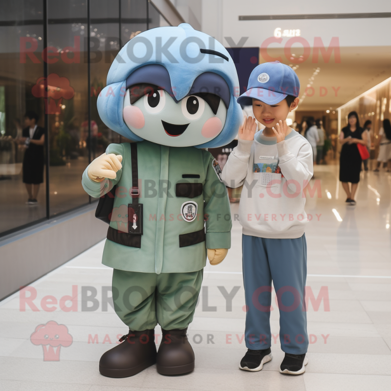 nan Air Force Soldier mascot costume character dressed with a Tank Top and Beanies