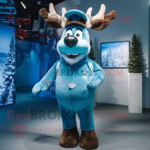 Cyan Reindeer mascotte...