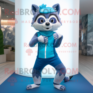 Blue Raccoon mascotte...