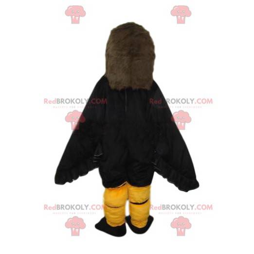 Mascotte d'aigle marron majestueux. Costume d'aigle -