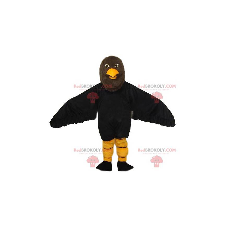 Mascotte d'aigle marron majestueux. Costume d'aigle -