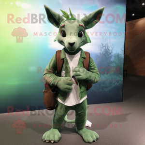 Green Kangaroo mascotte...