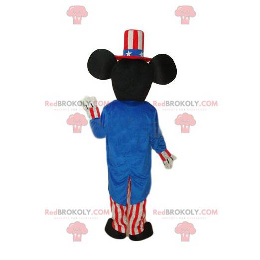 Maskotka Mickey w amerykańskim odświętnym stroju -