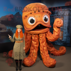 Rust Kraken maskot kostume...