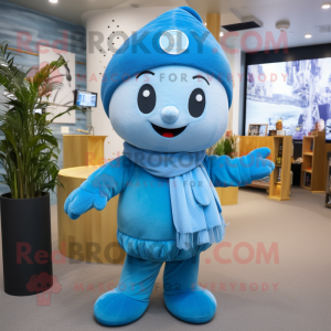 Sky Blue Pho maskot kostume...