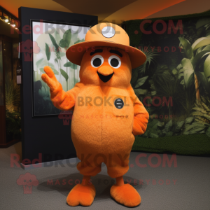 Orange Kiwi maskot kostume...