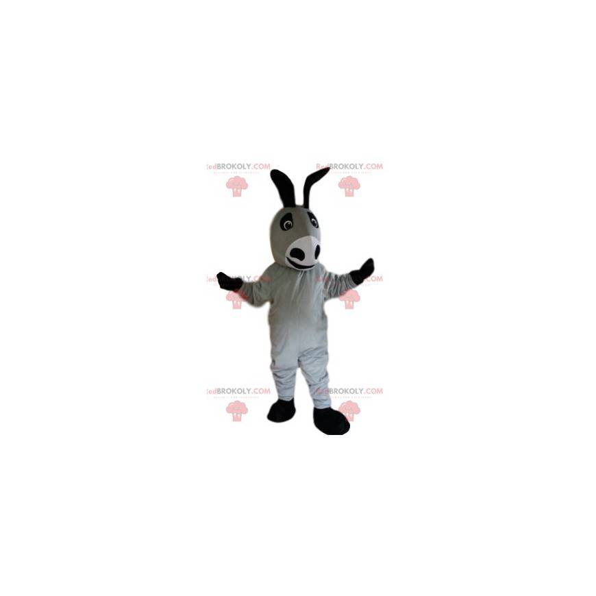 Mascota de burro gris y negro. Disfraz de burro - Redbrokoly.com