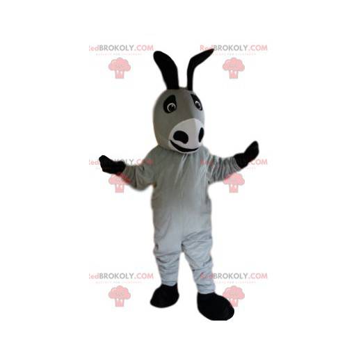 Mascotte d'âne gris et noir. Costume d'âne - Redbrokoly.com