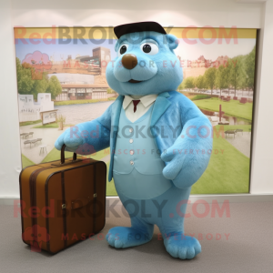 Sky Blue Beaver maskot...