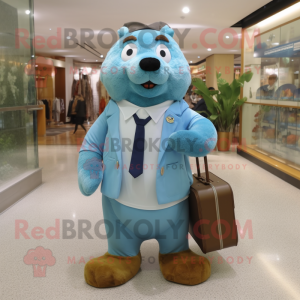 Sky Blue Beaver maskot...