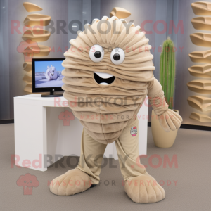 Beige Trilobite maskot...